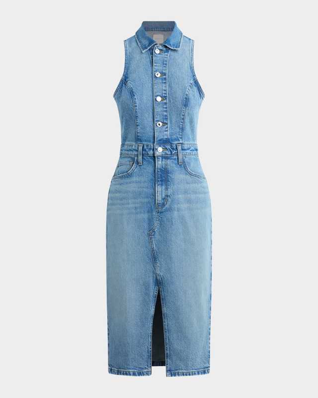 The Halter City Denim Dress